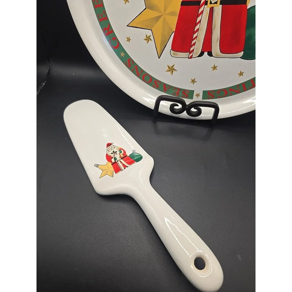 Cake Plate & Server Seasons Greetings‎ Signature Housewares Japan 11